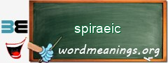 WordMeaning blackboard for spiraeic